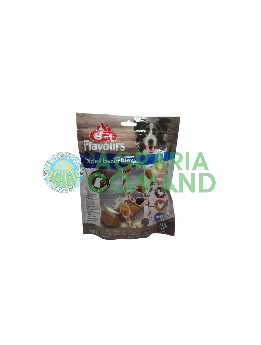 Pack Snack pour chien 8 en 1 saveurs Anneaux triple saveur