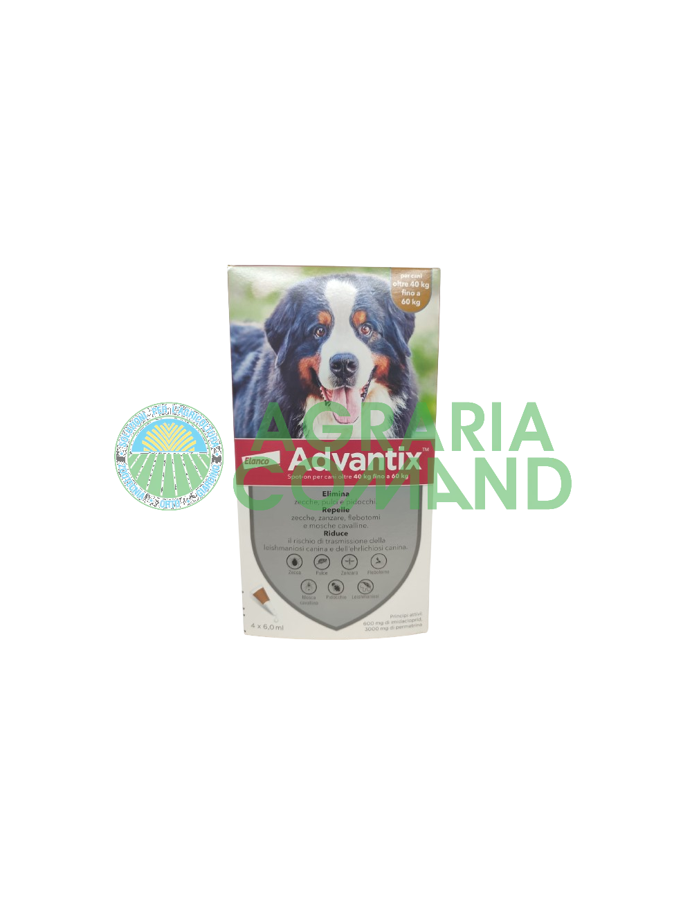 Advantix dog 4 pipettes chiens jusqu'à 60 kg