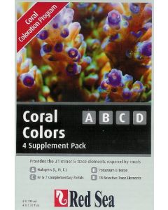 RED SEA CORAL COLORS A - B - C - D 4 x 100 ml.
