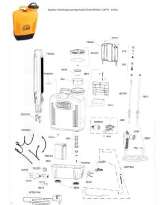 Esploso ricambi per pompa Volpi Elettrolithium 10 bar