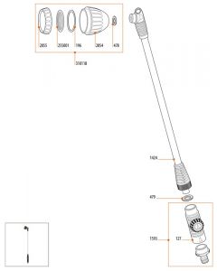 Esploso ricambi lancia Claber 8922