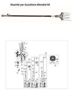 Esploso ricambi scuotitore Mondial 44 Volpi