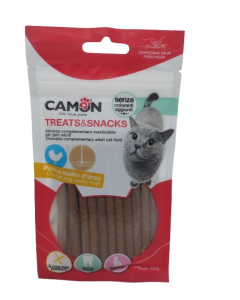 Camon Treats and Snacks Malt de poulet et d'orge paquet de snacks pour chats