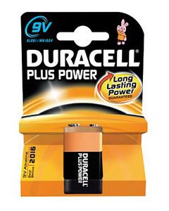 BATTERIE DURACELL PLUS TRANSITOR 6LR6I 9 VOLTS