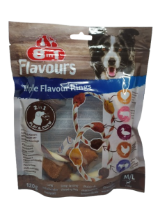 Pack Snack pour chien 8 en 1 saveurs Anneaux triple saveur