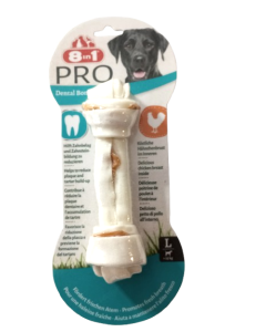 Paquet de 8in1 Pro Dental Bones snacks pour chiens (large) pcs. 1