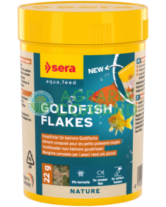 22 g d'aliments Sera Goldfish Flakes.