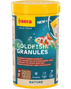 75 g de granulés Sera pour poissons rouges.