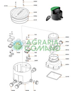 Vue éclatée pièces détachées Hydro 4 Claber 90839
