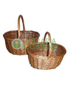 Panier en osier avec poignée pour la cueillette des champignons Panier en osier avec poignée pour la cueillette des champignons