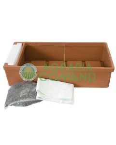 Bac de jardin de terrasse couleur terre cuite