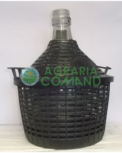 Damigiana in vetro con cesta plastica