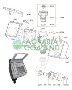Vue éclatée pièces détachées programmateur 8497 Claber