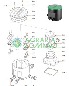 Vue éclatée pièces détachées Hydro 4 Claber 90829
