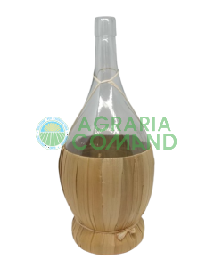 Flacon en verre avec revêtement en paille