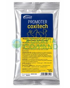 Promoter Coxitech Formevet 100 g : aliment complémentaire pour poulets, poules pondeuses, dindes et lapins
