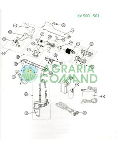 Esploso ricambi forbice KV500 - KV501