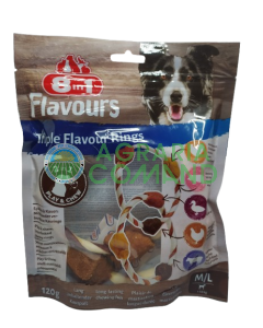 Pack Snack pour chien 8 en 1 saveurs Anneaux triple saveur