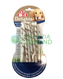 Paquet de snacks pour chiens 8in1 Delights Beef Twisted Sticks