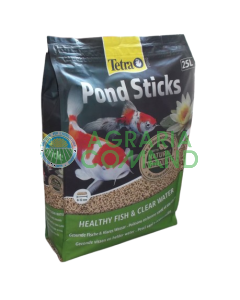 Aliment pour poissons de bassin Tetra Pond Sticks, 25 litres.