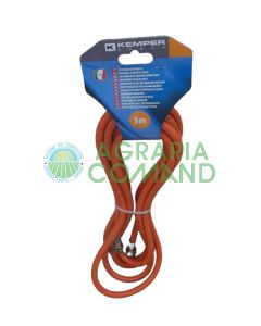 Tuyau de gaz de 5 m avec raccords pour brûleurs d'herbe Kemper