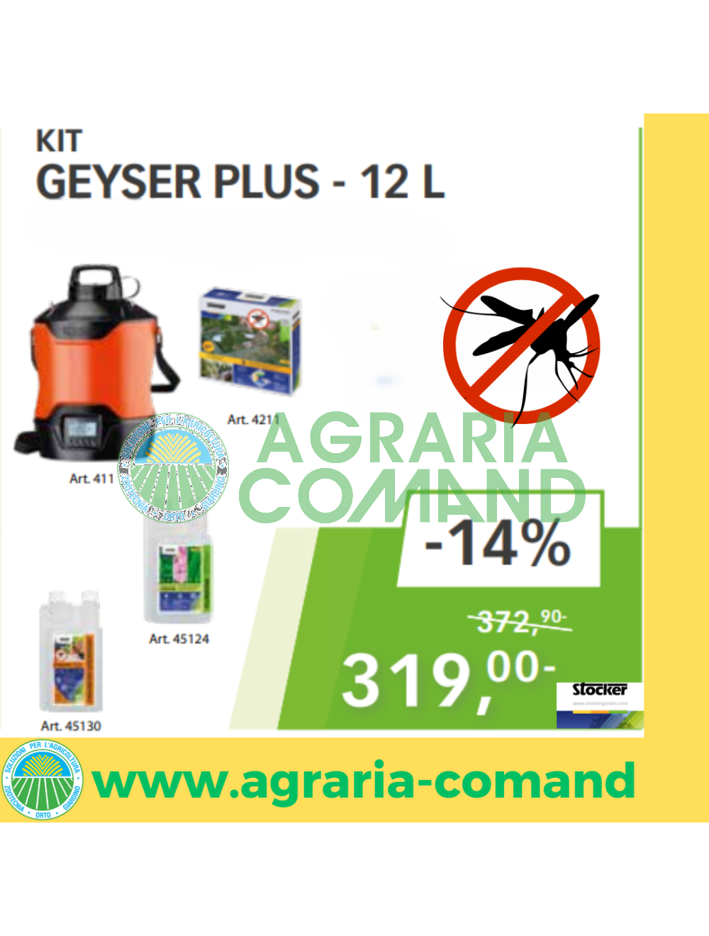 Gesyser plus 12 L kit moustique sop stockeur Gesyser plus 12 L kit moustique sop stockeur