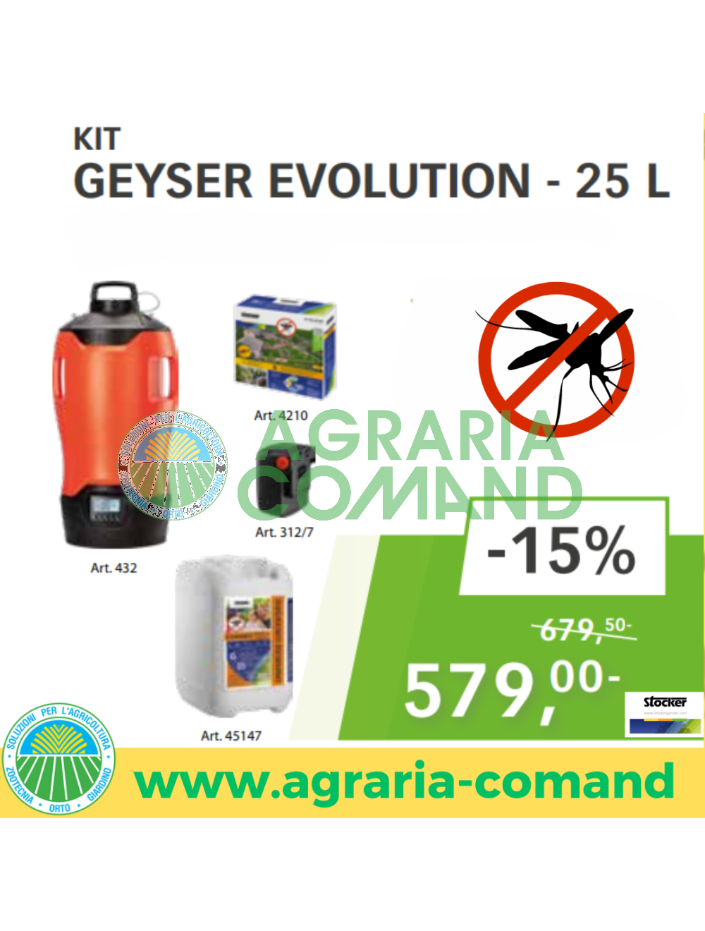 geyser evolution kit 25 L Stocker mosquito stop geyser evolution kit 25 L Stocker mosquito stop