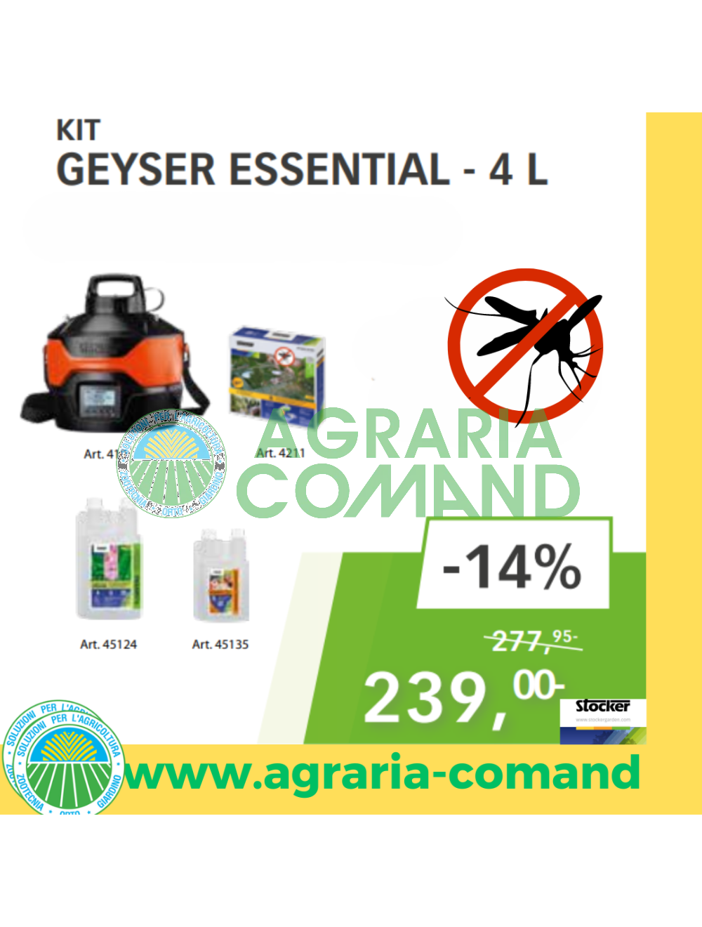 KIT Geyser Essential 4L stockeur - moustiques KIT Geyser Essential 4L stockeur - moustiques