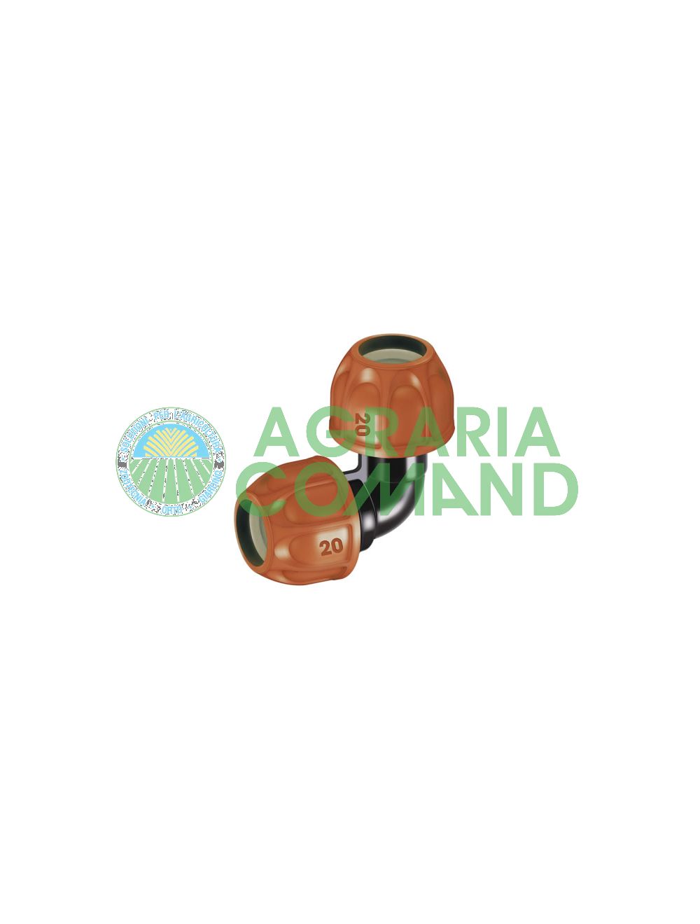 Raccord coudé Claber 90322 pour tuyau de 20 mm