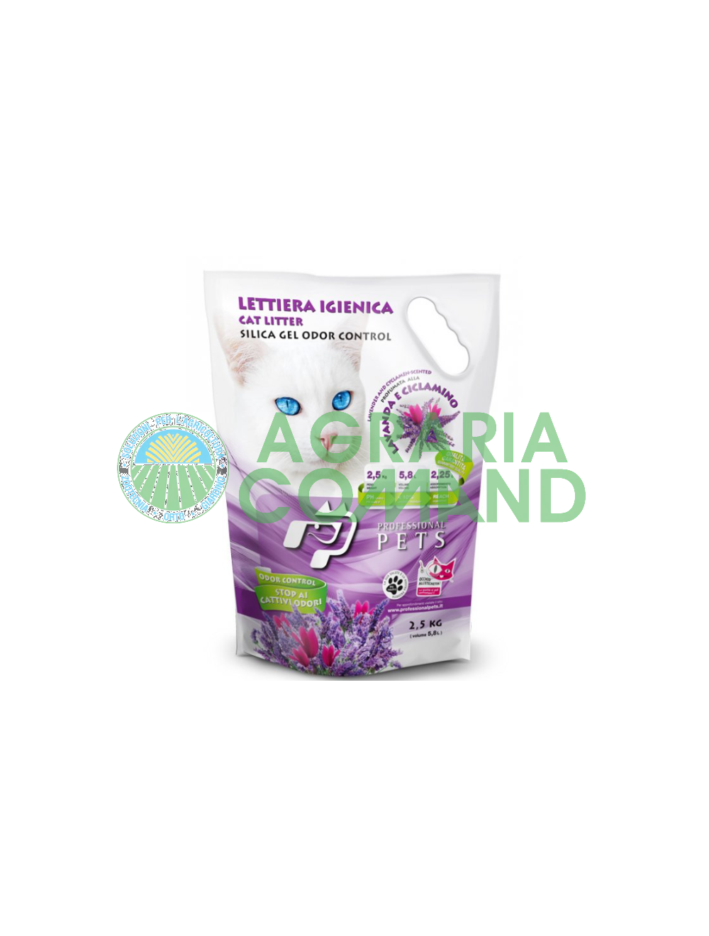 litière hygiénique 2,5 kg cyclamen et lavande