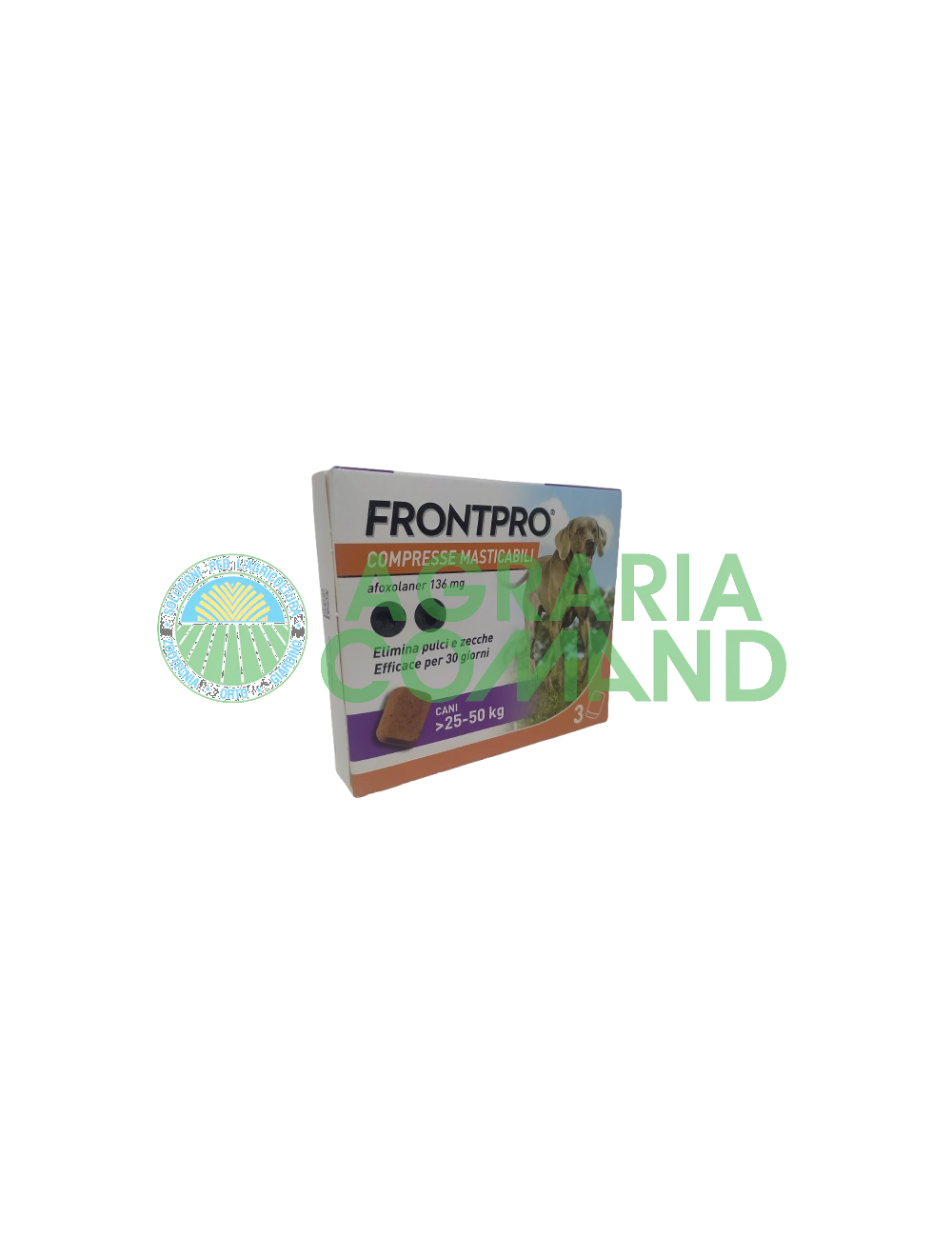 Conditionnement Frontpro comprimés à croquer pour chiens 25-50 kg Conditionnement Frontpro comprimés à croquer pour chiens 25-50 kg