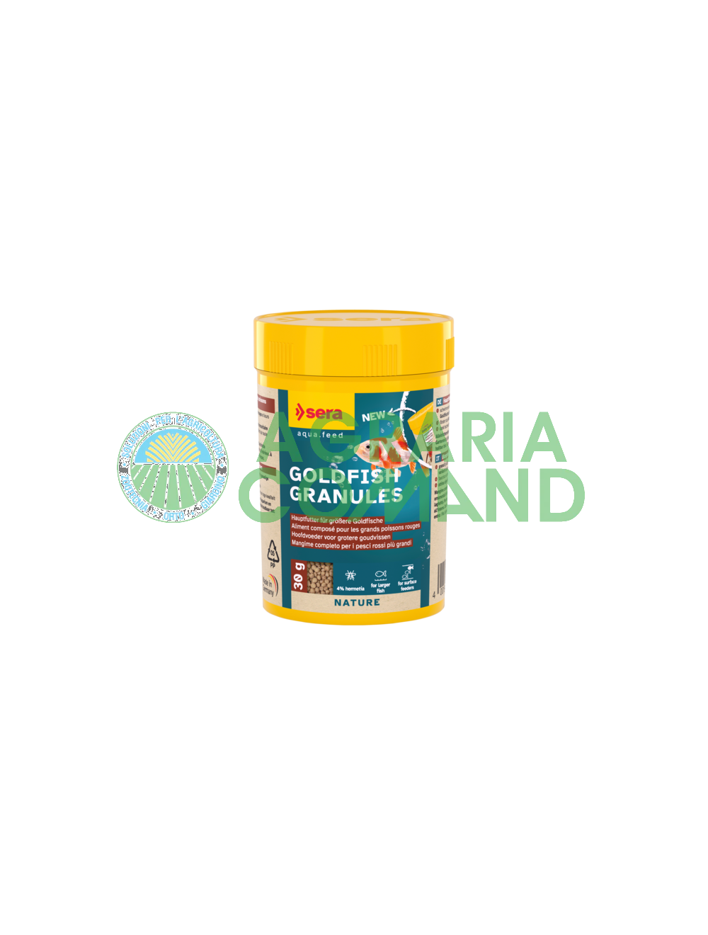 30gr Sera Goldfish Granules feed pack.