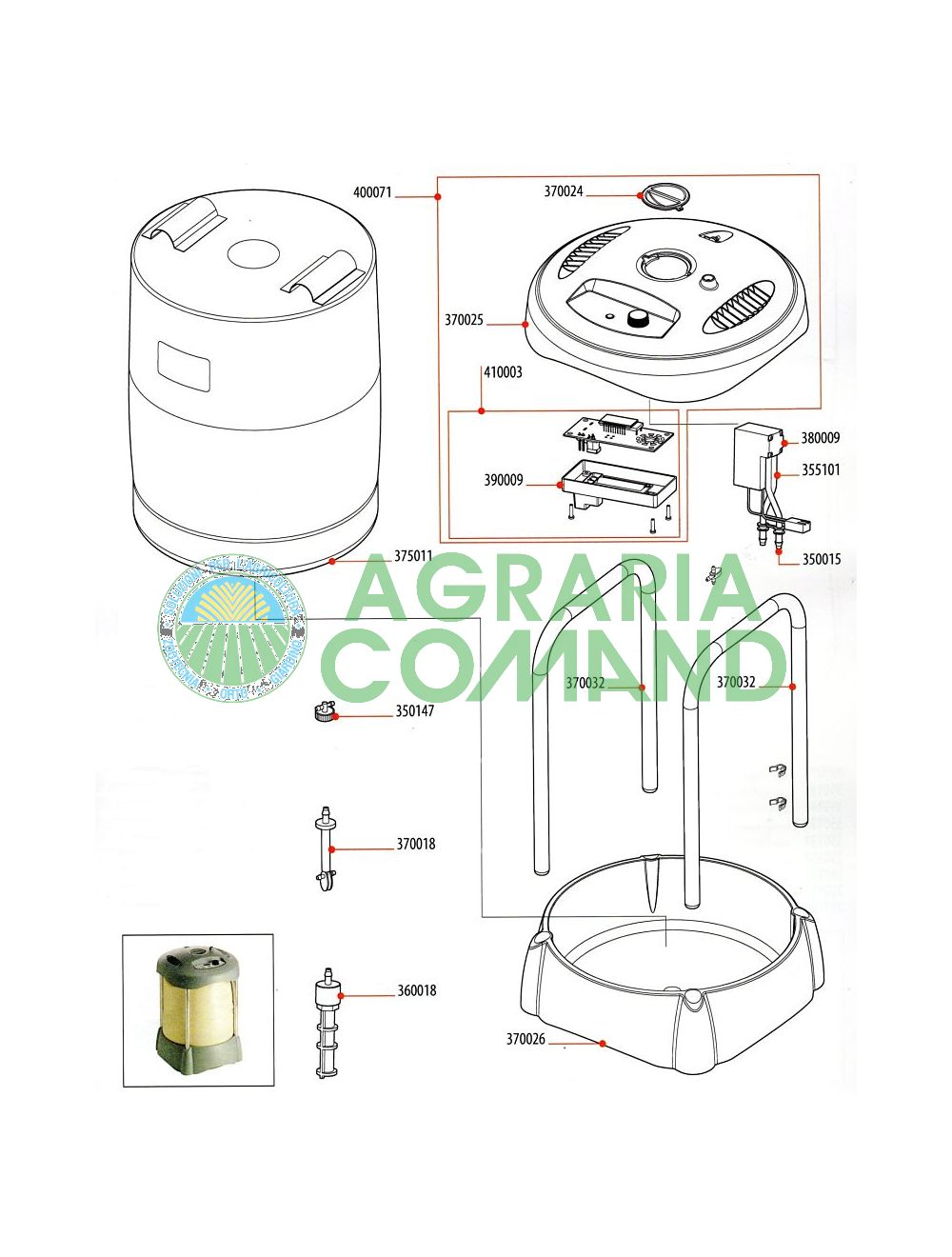 Claber Aqualux 8062 pièces détachées Claber Aqualux 8062 pièces détachées