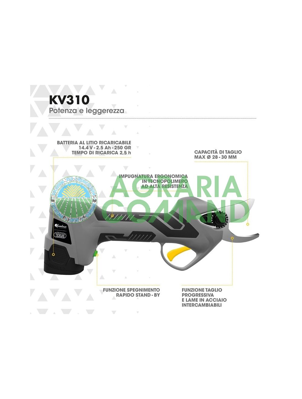 Ciseaux sans fil Volpi KV310 Ciseaux sans fil Volpi KV310