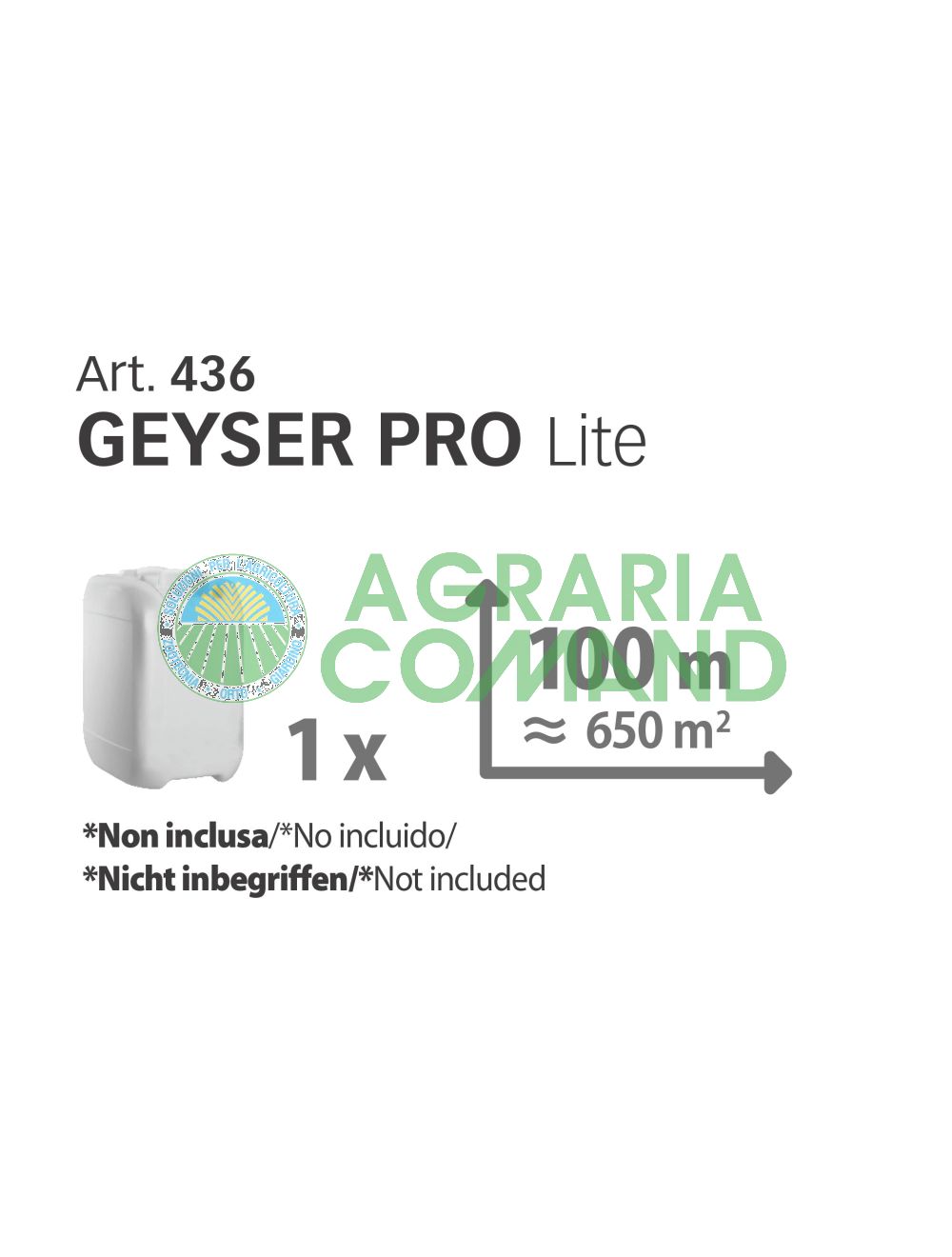 Contenu du réservoir Geyser Pro lite Stocker