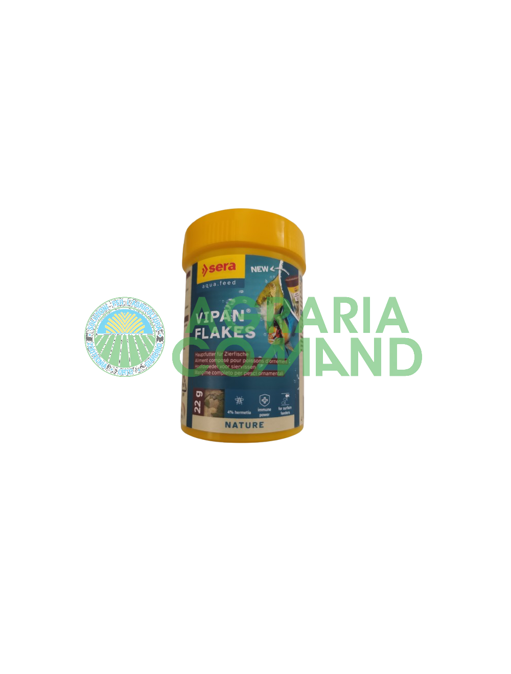 Paquet de 22 g d'aliments Sera Vipan Flakes.