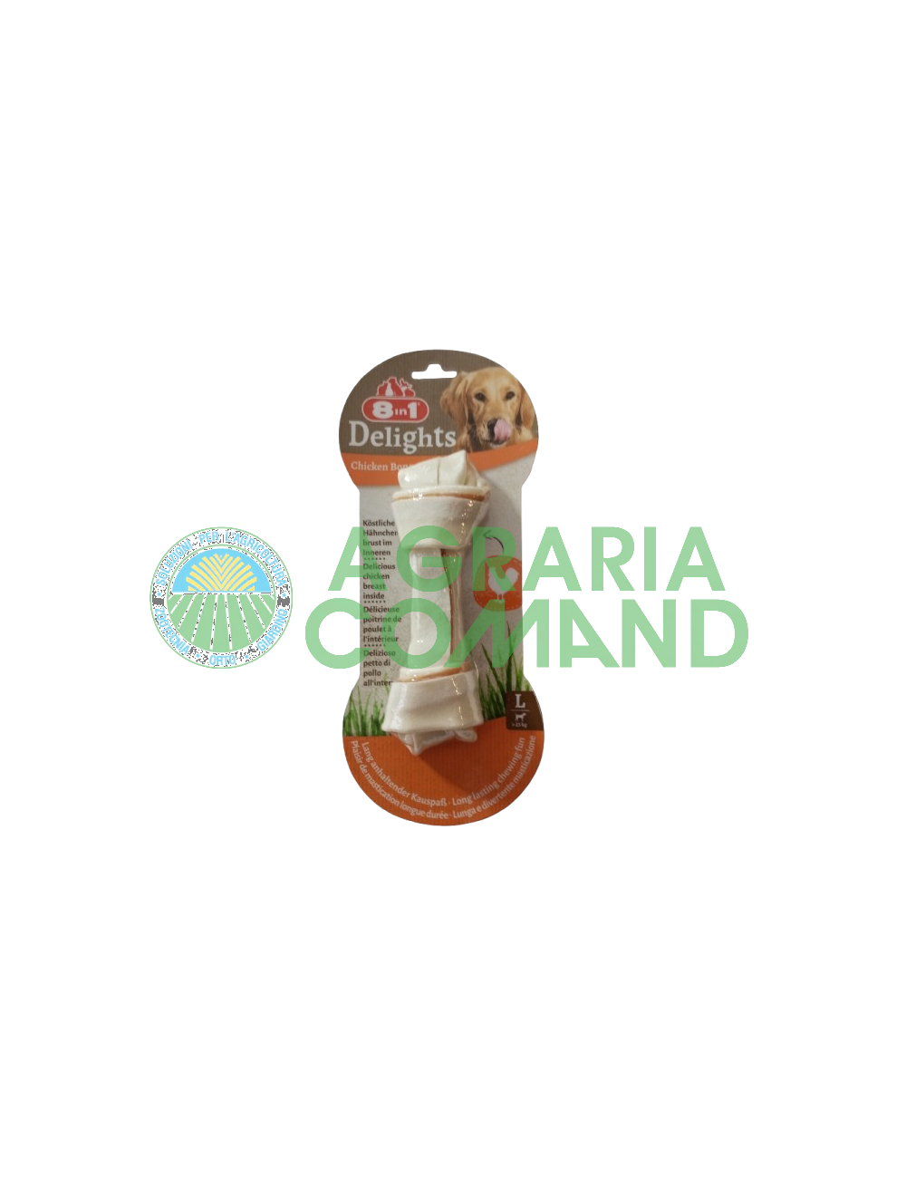 dog snack pack 8in1 Delights Chicken Bone (large) pcs. 1