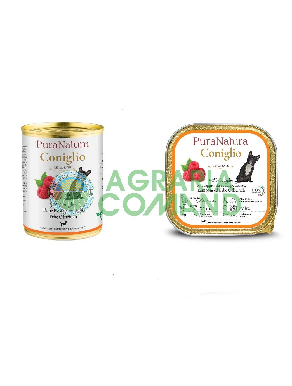 PuraNatura nourriture complète pour chiens lapin et framboises