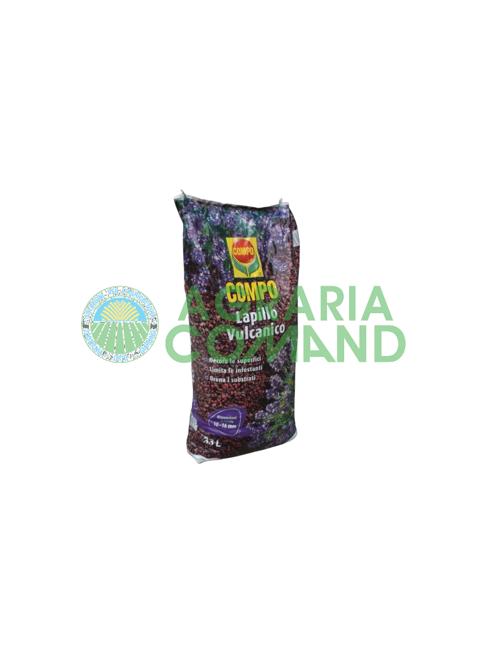 COMPO Lapilli volcaniques 33 L : paillis décoratif pour parterres et jardins COMPO Lapilli volcaniques 33 L : paillis décoratif pour parterres et jardins