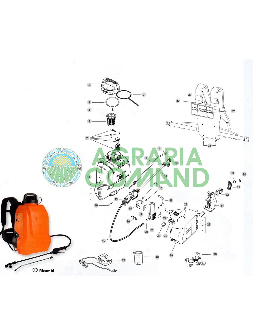 Vue éclatée pièces détachées pompe Nebla Stocker Vue éclatée pièces détachées pompe Nebla Stocker