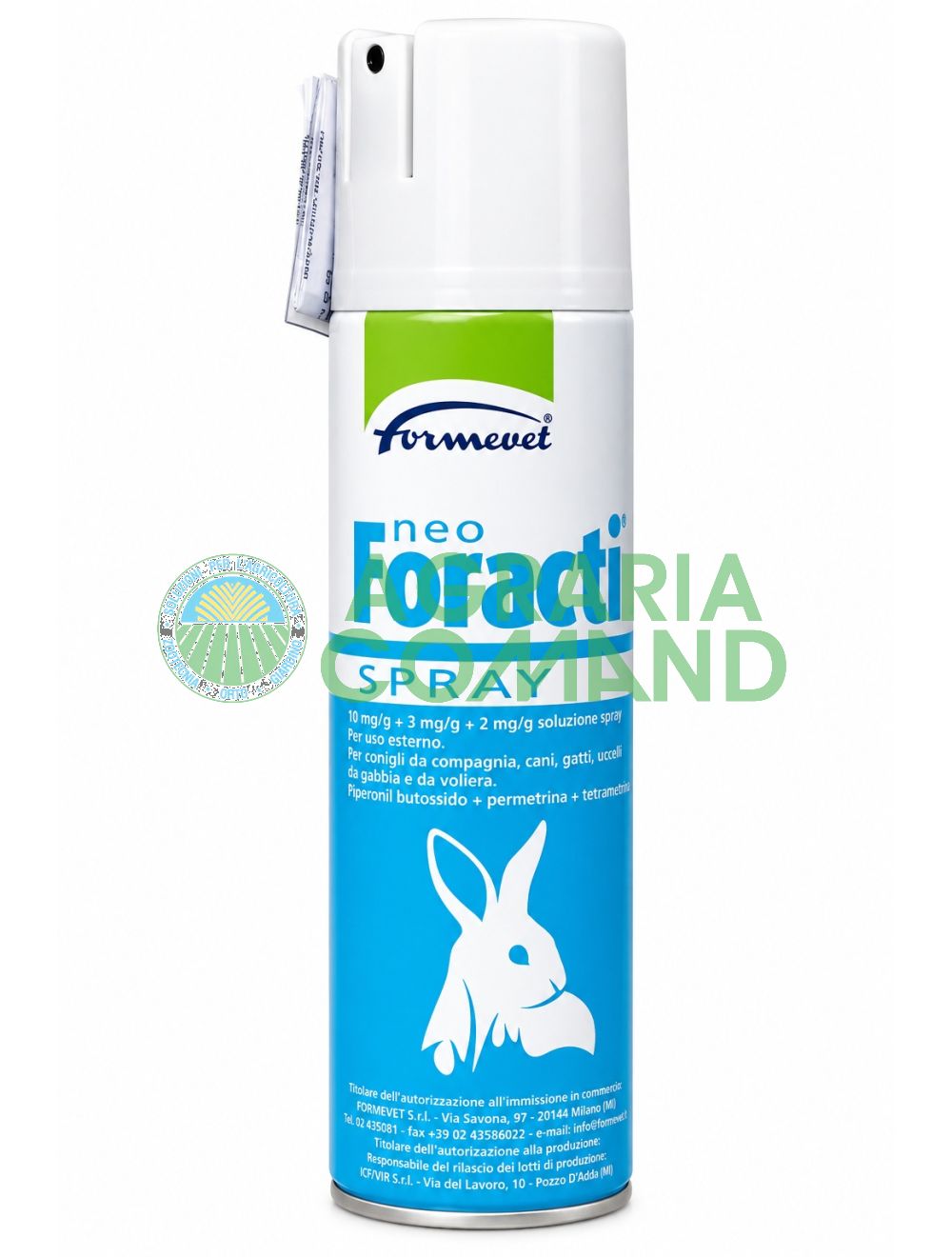 Neo Foractil Spray Formevet 250 ml, antiparasitaire pour lapins Neo Foractil Spray Formevet 250 ml, antiparasitaire pour lapins
