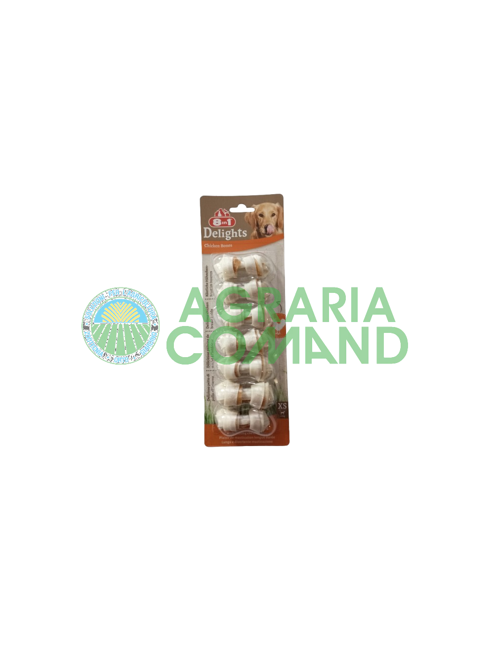 Paquet de snacks pour chiens 8in1 Delights Chicken Bones Paquet de snacks pour chiens 8in1 Delights Chicken Bones