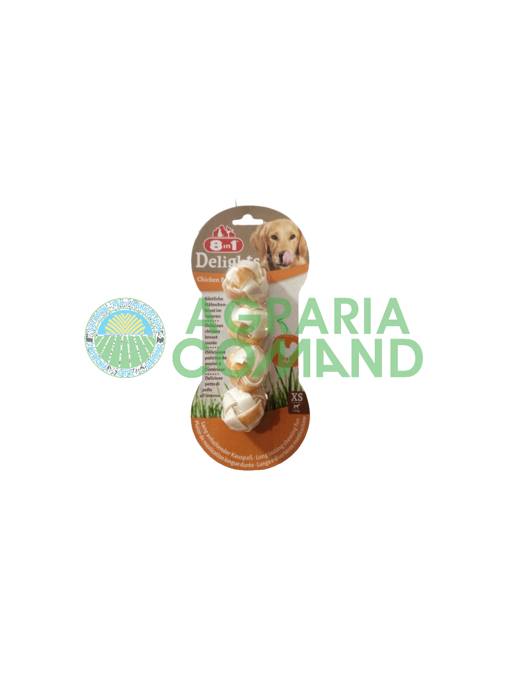 Paquet d'en-cas pour chiens 8-en-1 Delights Chicken Balls XS small 4 pcs. Paquet d'en-cas pour chiens 8-en-1 Delights Chicken Balls XS small 4 pcs.