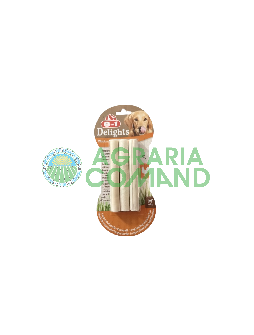 Paquet de snacks pour chiens 8in1 Delights Chicken Sticks Paquet de snacks pour chiens 8in1 Delights Chicken Sticks