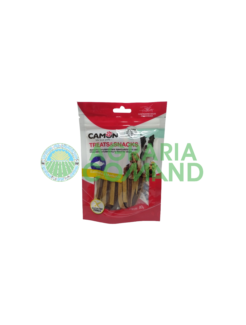 Camon Treats & Snacks Saumon & Cabillaud paquet de croquettes pour chien Camon Treats & Snacks Saumon & Cabillaud paquet de croquettes pour chien