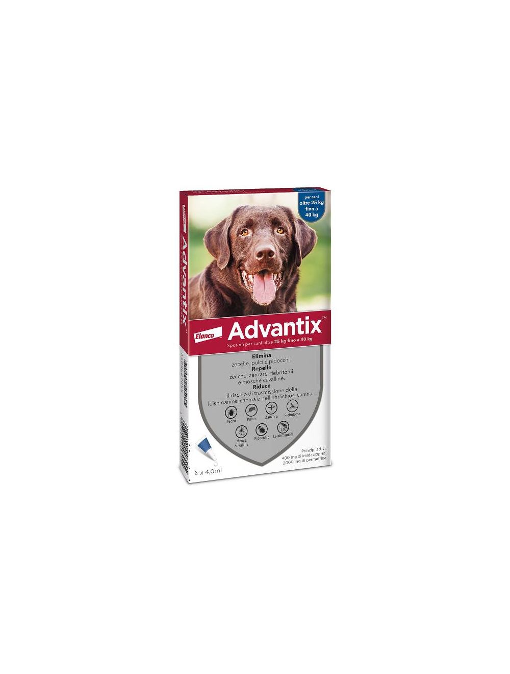 Advantix cane fialette 40 kg