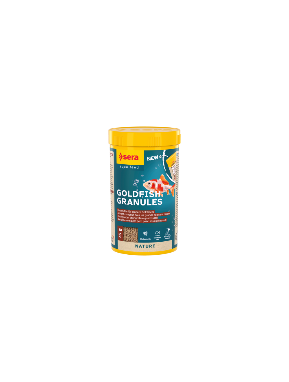 75 g de granulés Sera pour poissons rouges. 75 g de granulés Sera pour poissons rouges.
