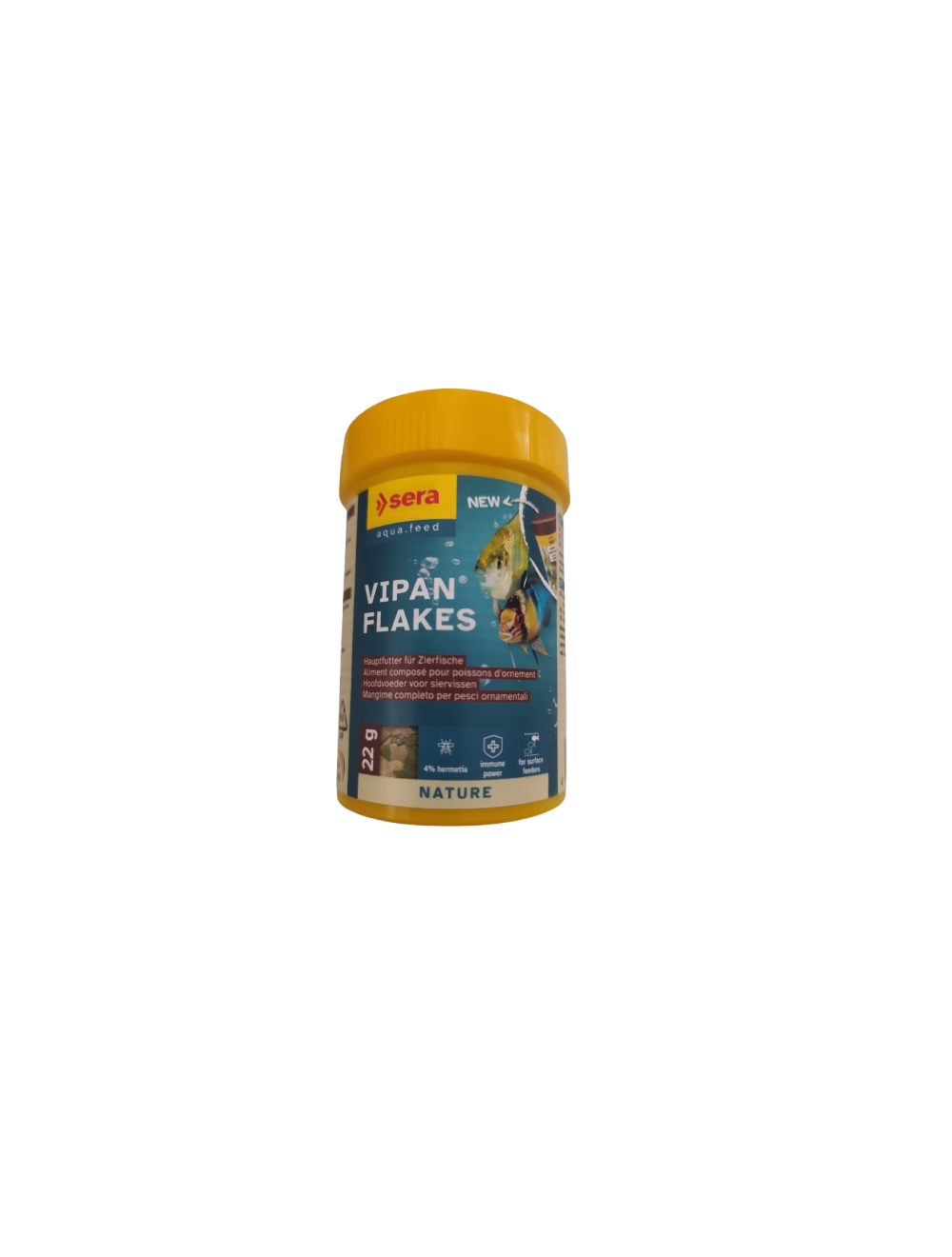 Paquet de 22 g d'aliments Sera Vipan Flakes.