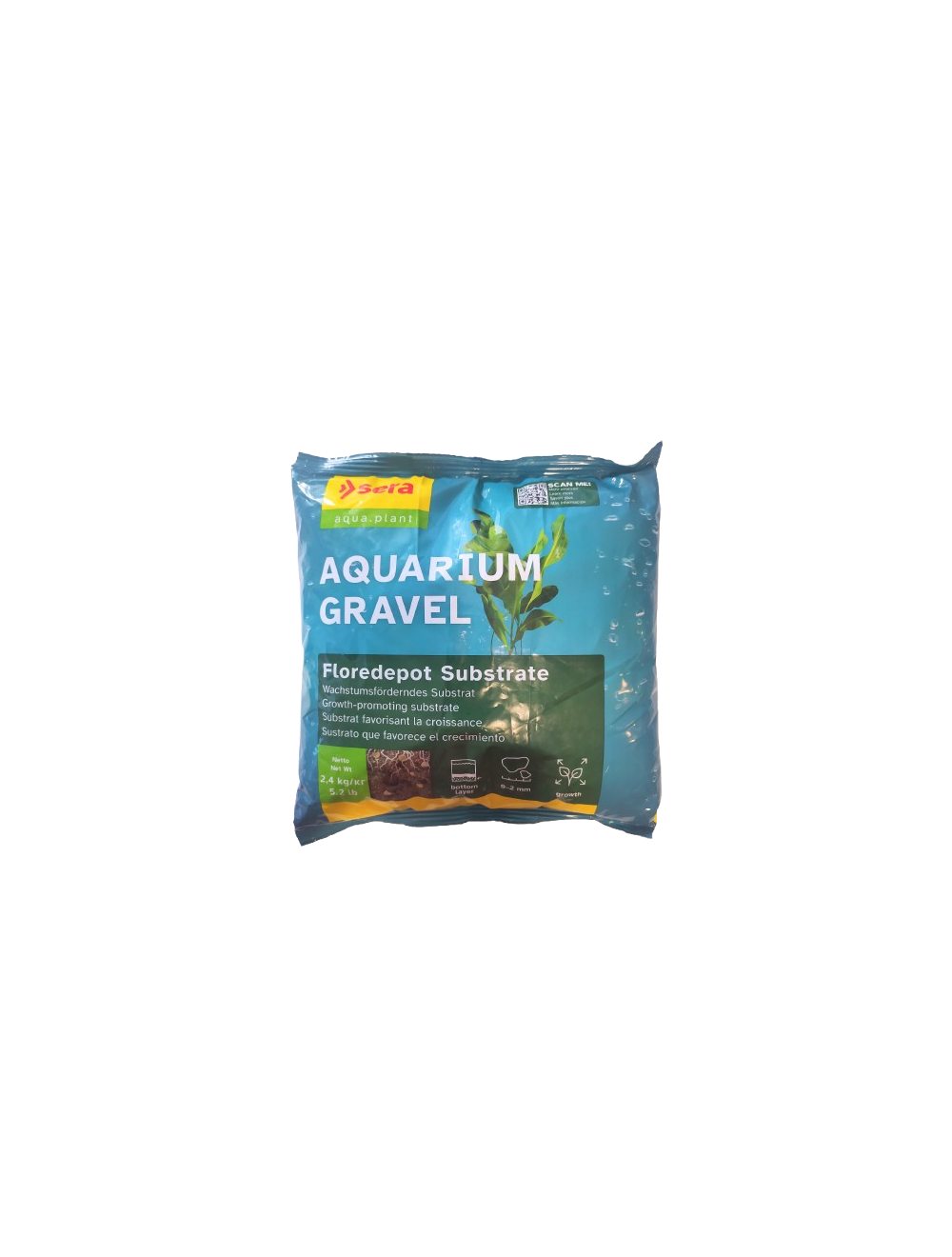 2.4 kg de substrat Sera Aquarium Gravel Floredepot.