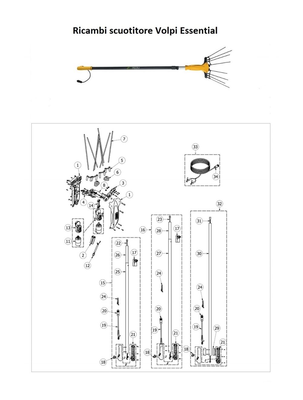 Pièces détachées éclatées Volpi Essential